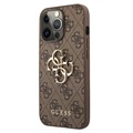 Guess 4G Big Metal Logo iPhone 13 Pro Max Hybrid Cover - Brun