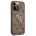 Guess 4G Big Metal Logo iPhone 13 Pro Max Hybrid Cover - Brun