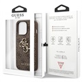 Guess 4G Big Metal Logo iPhone 13 Pro Max Hybrid Cover - Brun