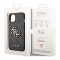 Guess 4G Big Metal Logo iPhone 14 Hybrid Cover - Sort