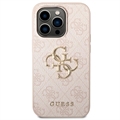Guess 4G Big Metal Logo iPhone 14 Pro Max Hybrid Cover - Pink