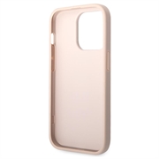 iPhone 15 Pro Guess 4G Big Metal Logo Hybrid Cover - Pink