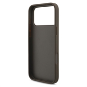 iPhone 18 Pro Guess 4G Big Metal Logo Hybrid Cover - Brun
