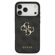 iPhone 18 Pro Guess 4G Big Metal Logo Hybrid Cover - Grå