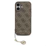 iPhone 17 Guess 4G Charm Hybrid Cover - MagSafe-kompatibel - Brun