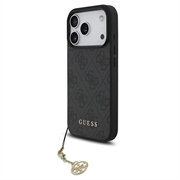 iPhone 17 Pro Guess 4G Charm Hybrid Cover - MagSafe-kompatibel - Grå