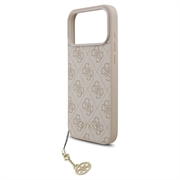 iPhone 17 Pro Max Guess 4G Charm Hybrid Cover - MagSafe-kompatibel - Pink