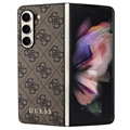 Samsung Galaxy Z Fold5 Guess 4G Charms Collection Hybrid Cover - Brun