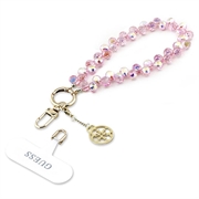 Guess 4G Crystals Charm universel håndledsrem - lyserød