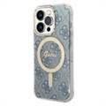 Guess 4G Edition Bundle Pack iPhone 14 Pro Cover & Trådløs Oplader - Blå