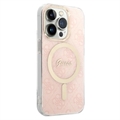 Guess 4G Edition Bundle Pack iPhone 14 Pro Cover & Trådløs Oplader - Pink