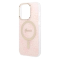 Guess 4G Edition Bundle Pack iPhone 14 Pro Cover & Trådløs Oplader - Pink