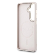 Samsung Galaxy S26 Guess 4G Gold Frame Cover - MagSafe-kompatibelt - lyserødt