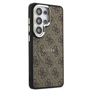 Samsung Galaxy S26 Ultra Guess 4G Gold Frame Cover - MagSafe-kompatibelt - Brun