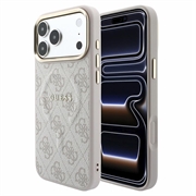 iPhone 18 Pro Max Guess 4G Gold Frame Cover - MagSafe-kompatibelt - lyserødt