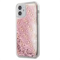 Guess 4G Liquid Glitter iPhone 12 Mini Hybrid Cover - Pink