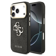 iPhone 18 Pro Guess 4G Metal Logo Gold Frame Cover - sort