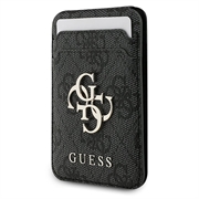Guess 4G kortholder med metallogo og stander - MagSafe-kompatibel - Sort