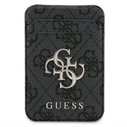 Guess 4G kortholder med metallogo og stander - MagSafe-kompatibel - Sort