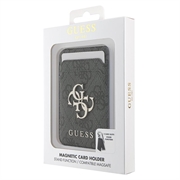 Guess 4G kortholder med metallogo og stander - MagSafe-kompatibel - Sort