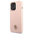 Guess 4G Metal Logo iPhone 13 Pro Max Silikone Cover - Pink