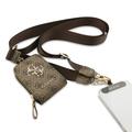 Guess 4G Metal Logo Universal Crossbody-telefonrem med tilbehørslomme - Brun