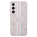 Guess 4G Printed Stripe Samsung Galaxy S23 5G Hybrid Cover - Pink