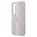 Guess 4G Printed Stripe Samsung Galaxy S23 5G Hybrid Cover - Pink