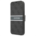 Guess 4G Printed Stripe iPhone 13 Pro Flip Cover - Grå