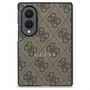 Samsung Galaxy Z Fold8 Guess 4G Script Metal Logo magnetisk cover - Brun