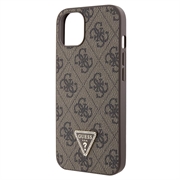 iPhone 15 Guess 4G Strass Triangle Metal Logo Cover med Crossbody Rem