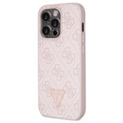 iPhone 15 Pro Max Guess 4G Strass Triangle Metal Logo Cover med Crossbody Rem