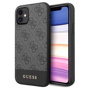Guess 4G Stripe iPhone 11 Hybrid Cover - Grå