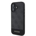 iPhone 16 Guess 4G Stripe Hybrid Cover - Grå