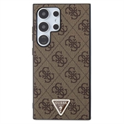 Samsung Galaxy S24 Ultra Guess 4G Triangle Logo Cover - Brun