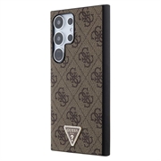 Samsung Galaxy S24 Ultra Guess 4G Triangle Logo Cover - Brun