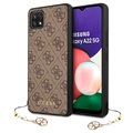 Guess Charms Collection 4G Samsung Galaxy A22 5G, Galaxy F42 5G Cover - Brun