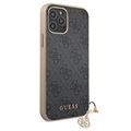 Guess Charms Collection 4G iPhone 12/12 Pro Cover - Grå