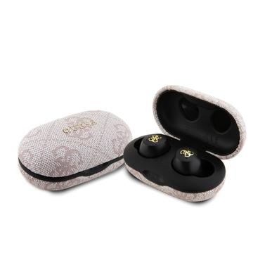 Guess GUTWSP4EGP 4G TWS-høretelefoner med metallogo - pink