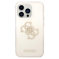 Guess Glitter 4G Big Logo iPhone 14 Pro Hybrid Cover - Guld