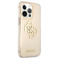 Guess Glitter 4G Big Logo iPhone 13 Pro Hybrid Cover - Guld