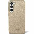 Samsung Galaxy S24 Guess Glitter Flakes Metal Logo Hybrid Cover