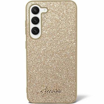 Samsung Galaxy S24 Guess Glitter Flakes Metal Logo Hybrid Cover