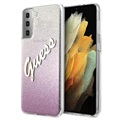 Guess Glitter Gradient Script Samsung Galaxy S21+ 5G Cover