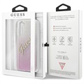 Guess Glitter Gradient Script Samsung Galaxy S21+ 5G Cover - Pink