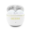 Guess Gold Line Glossy Classic Logo TWS trådløse øretelefoner - hvid