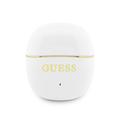 Guess Gold Line Glossy Classic Logo TWS trådløse øretelefoner - hvid