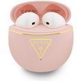 Guess Gold Line Triangle True Wireless øretelefoner med opladningsetui - Pink