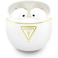Guess Gold Line Triangle True Wireless øretelefoner med opladningsetui - Hvid