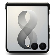 Samsung Galaxy Z Flip8 Guess Magnetic Ring Stand Grained Classic Logo Cover - MagSafe-kompatibel - beige